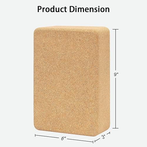 Hatha Yoga Cork Yoga Block, Natural Cork from Portuguese, Premium Brick, Eco-Friendly Yoga Accessories for Yoga, Pilates & Stretching thumbnail 4