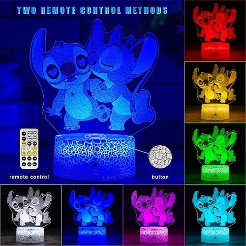 NINE SQUARE EGOU Gifts for Girls Cool Night Light with Timer Remote & Smart Touch 7 Colors Changing Dimmable Cool Room Decor Bedside Lamp for Bedroom Boys Girls thumbnail 5