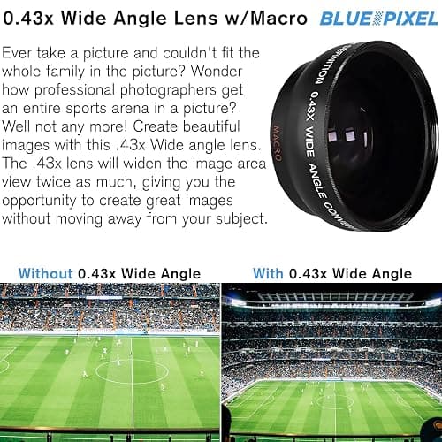 Canon EOS 2000D / Rebel T7 DSLR Camera w/EF-S 18-55mm f/3.5-5.6 Lens 3 Lens Kit: 128GB Memory + Wide Angle + Telephoto + Flash (Renewed) thumbnail 6