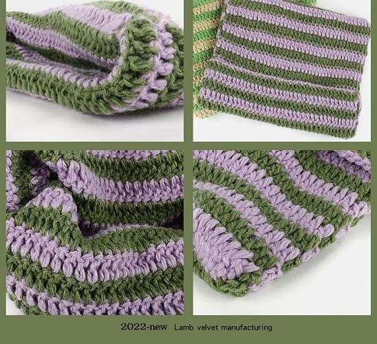 Crochet Hats for Women Cat Beanie Vintage Beanies Women Fox Hat Grunge Accessories Slouchy Beanies for Women thumbnail 3