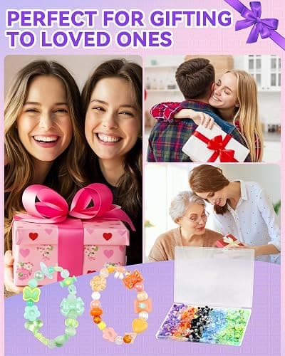450PCS FIVEIZERO Assorted Acrylic Beads for Bracelet Making, Flower Star Heart Butterfly Candy Gummy Bear Kawaii Aesthetic Cute Beads for Jewelry Making, Keychains, Necklace, Phone Charms, DIY Crafts thumbnail 4