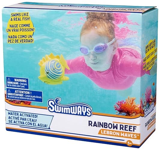 SwimWays Rainbow Reef Fish Toy, Kids Swimming Accessories & Water Toys, Learn to Swim Pool Toys for Kids Ages 5 & Up, Batteries Included, Lebron Waves thumbnail 7