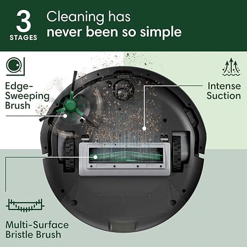 iRobot Roomba 105 Vac Robot Vacuum - Easy to use, Intense Power-Lifting Suction, LiDAR Navigation, Multi-Surface Cleaning, Cleans in Neat Rows, Self-Charging thumbnail 3
