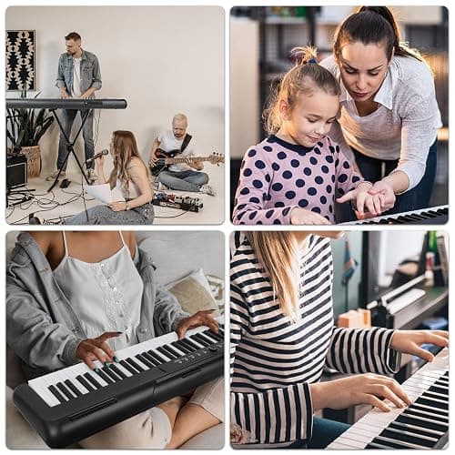 88 Key Piano Keyboard, Semi Weighted Electronic Digital Piano with Music Stand, Power Supply, Sustain Pedal, Bluetooth, Stand, MIDI, for Beginner Professional at Home, Stage thumbnail 7