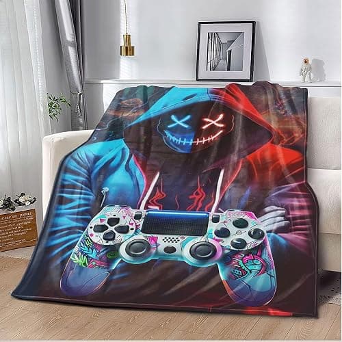 jvycjlu Gaming Throw Blanket, Boys Girls Gaming Blankets, Gaming Blanket for Boys Gifts for The Ultimat Gaming for Kids Teens Son Husbands Men Boyfriends Sofa Bedroom thumbnail 2