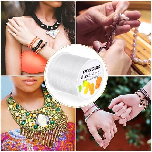 Paxcoo Elastic Bracelet String Cord Stretch Bead Cord for Jewelry Making and Bracelets Making thumbnail 7