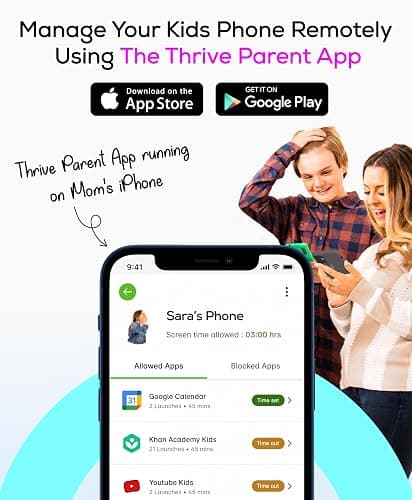 Teracube Thrive Kids Smart Phone – Safe Android Phone for Kids & Teens with Parental Controls, Block/Limit Social Media and Internet, GPS, Talk & Text, Spam Blocker (Monthly Plan Required) thumbnail 4
