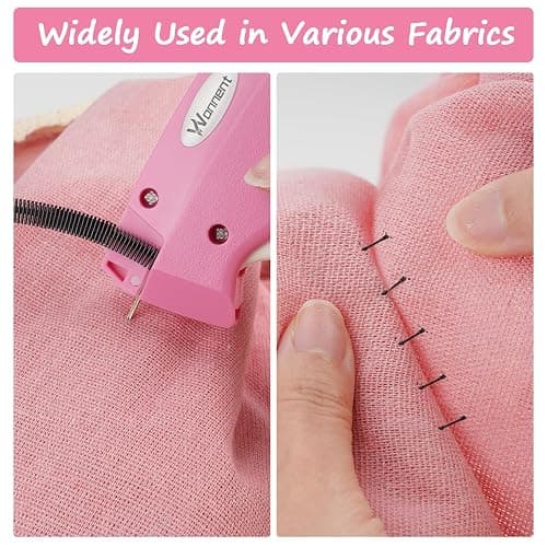 Stitch Gun for Clothes Stitchy Tagging Gun for Clothing Stitchy Quick Clothing Fixer -Includes 1,000 Black Fasteners & 1,000 White Fasteners & 6 Needles(hotpink+White) thumbnail 7