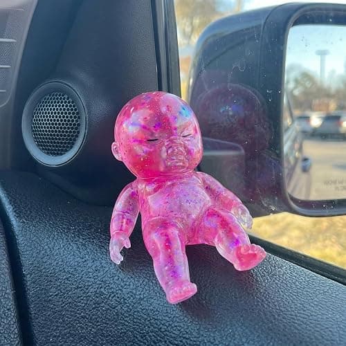 2PCS Baby Squishy Glitter Slow Rising, Squishy Babies Sensory Fidget for Stress Relief, Soft Cute Squeeze, Desk Decor & Gift thumbnail 2