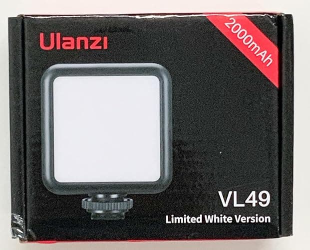 ULANZI VL49 2000mAh LED Video Light w 3 Cold Shoe, Rechargeable Soft Light Panel, Portable Photography Lighting for DJI OSMO Sony DSLR Canon Camera GoPro Vlogging thumbnail 10