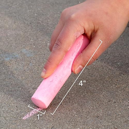 Kid Made Modern Non Toxic Sidewalk Chalk Bucket (24 Count) - Washable Colored Chalk Bulk Set for Kids and Toddlers Outdoor Games thumbnail 3
