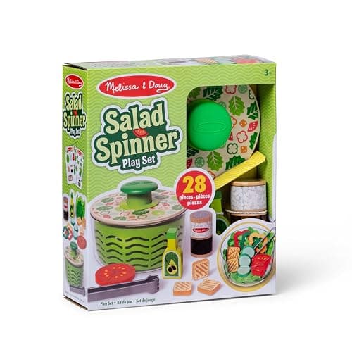 Melissa & Doug Salad Spinner Play Set, Pretend Play Food for Boys and Girls Ages 3+ thumbnail 6