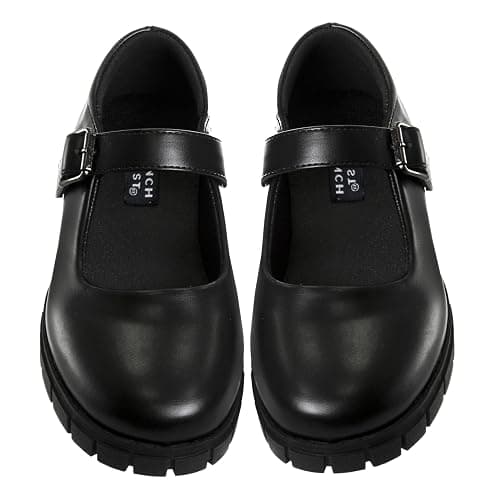 French Toast Girls Round Toe Ankle Strap Maryjane School Shoes - Mary Jane Chunky Platform Oxford Dress Shoe Pumps - Black/Navy/Brown (Size 12-5 Little Kid/Big Kid) thumbnail 2