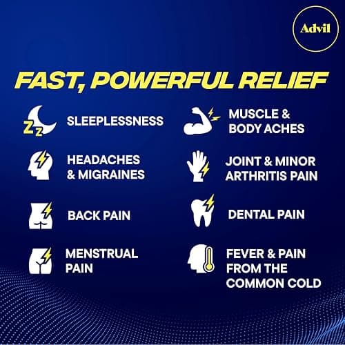 Advil PM Liqui-Gels Pain Reliever and Nighttime Sleep Aid, Pain Medicine with Ibuprofen for Pain Relief and Diphenhydramine HCL for a Sleep Aid - 40 Liquid Filled Capsules - Back to College - Liqui Gels thumbnail 2