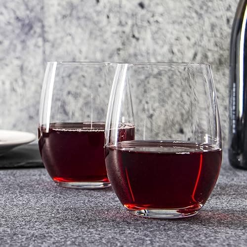 FAWLES Stemless Wine Glasses Set of 12, 15 Ounce Smooth Rim Standard Wine Glass Tumbler for Red, White Wine, Dishwasher Safe thumbnail 2