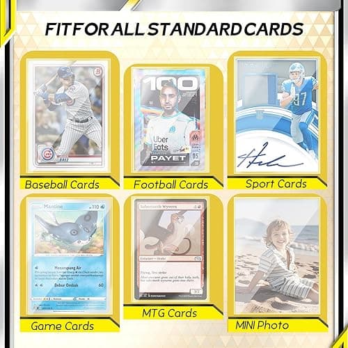 600 Count Card Sleeves, Clear Soft Penny Sleeves, Plastic Baseball Card Sleeves, Trading Card Protectors Fit for Sports Cards, MTG, TCG, Gaming Cards,Standard Cards thumbnail 8