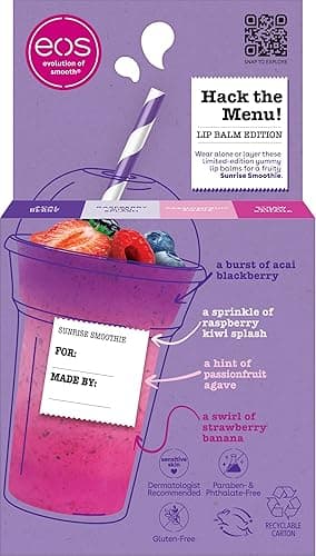 eos Flavor Lab Secret Menu Lip Balm Gift Set - Sunrise Smoothie, Limited-Edition, Moisturizing, Hydrating Lip Balm, Dry Lips, Variety Pack, 0.14 oz, 4-Pack thumbnail 9