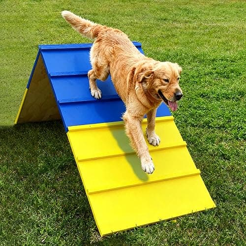 koretech Dog Agility A Frame for Large Dogs, 84” x 24” Dog Agility Course Backyard Set, Dog Agility Equipment Outdoor for Jumping Climbing thumbnail 5