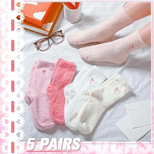 Geyoga Women's Fuzzy Slipper Socks thumbnail 2