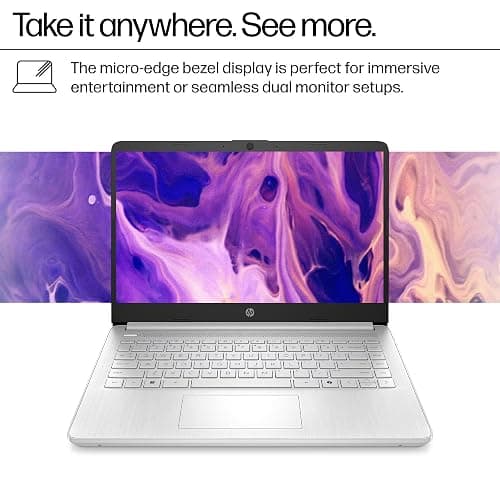 HP 14” Laptop Ultra-Portable Computer 2026 Student Business, MS Office, Copilot AI, Intel 4-Core CPU, 4GB RAM, 628GB Storage (128GB UFS+500GB Ext), Long Battery, MaxsolAccessory, Win 11 Pro, Lavender thumbnail 7
