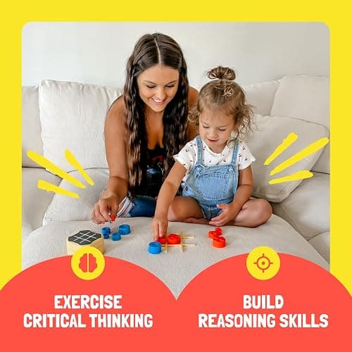 GiiKER Tic Tac Toe Bolt Game, Original 3-in-1 Handheld Games, Portable Travel Games for Car Ride, Toys Gift Idea for Kids and Adults, Stocking Stuffers Birthday Gifts for Boys Girls - Yellow thumbnail 4