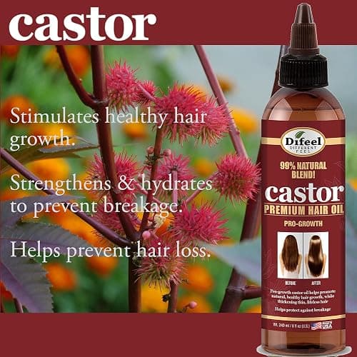 Difeel Pro-Growth Hair Care Set with Castor Oil - 3-PC Style: Shampoo & Conditioner 12oz EACH, & Hair Oil 8oz thumbnail 4