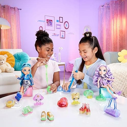 Rainbow High Sunny, Yellow with Slime Kit & Pet, Blonde 11" Shimmer Posable Fashion Doll with DIY Sparkle Slime, Magical Yeti Pet, Fun Play Accessories. Great Toy Gift for Girls Kids Ages 4-12 Years thumbnail 3