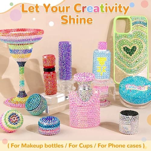 TINKRSTUFF 50000Pcs 60 Colors Jelly Rhinestones Bedazzling Kit | All-in-One Bedazzler Kit, Multicolors Gems, 4Pcs B7000 Jewelry Glue, Diamond Art Tools, for Shoes Books Crafts Nail Art thumbnail 5