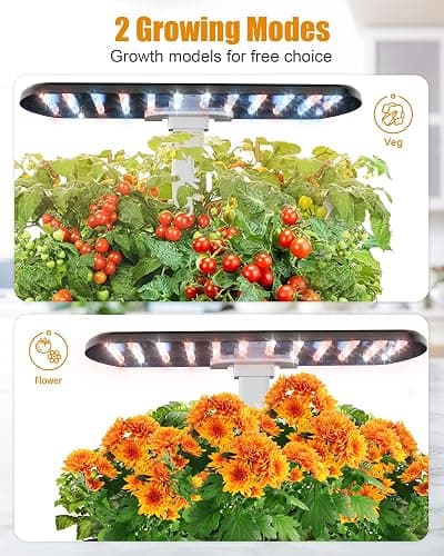 Large Hydroponics Growing System, 12 Pods Smart Indoor Herb Garden with LED Lights, Height Adjustable Gardening System for Home, Kitchen, Gardening Gifts for Father & Mother, Black thumbnail 4