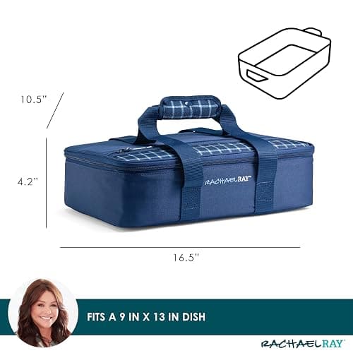 Rachael Ray Lasagna Lugger, Thermal Insulated Casserole Carrier for Hot or Cold Food, Lugger Tote for Potluck, Parties, Picnic, and Cookouts, Fits 9" x 13" Baking Dish thumbnail 2