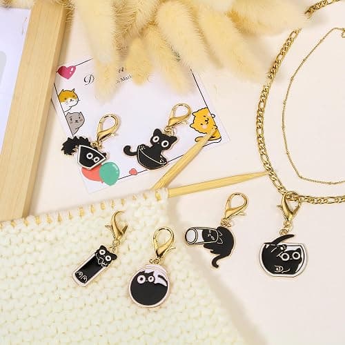 DoreenBeads Stitch Markers for Crocheting and Knitting, Alloy Enamel Crochet Marker Crochet Gifts for Knitting Weaving Sewing Accessories Quilting Jewelry Making thumbnail 5