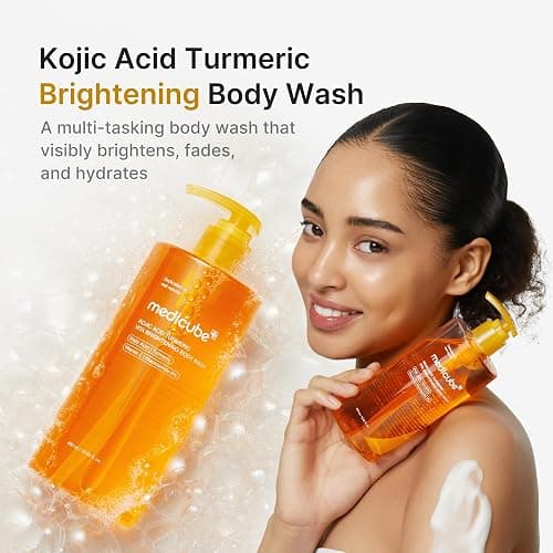 medicube Kojic Acid Turmeric Brightening Body Wash | Gentle Shower Gel for Uneven Skin | Niacinamide, Vitamin C, AHA/BHA | Deep Cleansing, Hydrating Formula | Easy and Effective, 13.52 fl.oz thumbnail 2