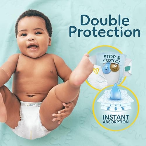 Pampers Premium Protection Baby Size 1, 50 Nappies, 2kg-5kg, Essential Pack, Double Protection for Skin and Against Leaks thumbnail 2