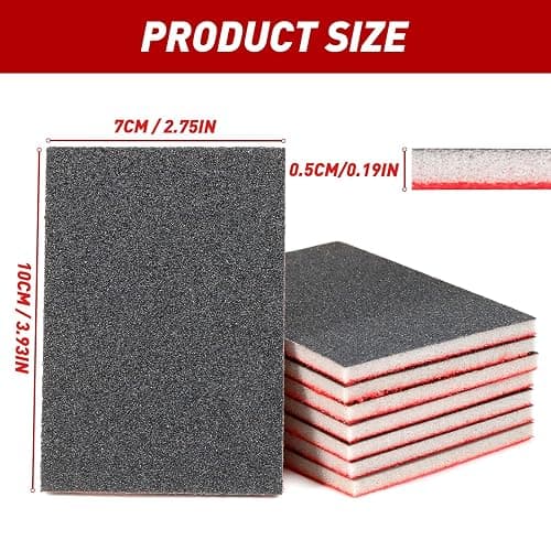 36 Pcs Sanding Sponge 80/120/180/240/320/400 Grit Sandpaper Assortment, Washable & Reusable Sanding Blocks for Wood, Metal, Drywall, Glazing, Wet Dry Sandpaper for Smooth Finishing thumbnail 3