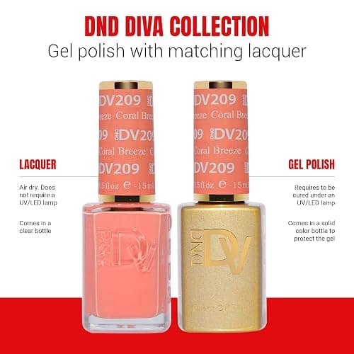 DND Diva Gel Polish Set, First Class Collection, UV/LED GelPolish and Air Dry Nail Lacquer, Matching Chip-Free Polish Duo, 0.5 Fl Oz Each thumbnail 4