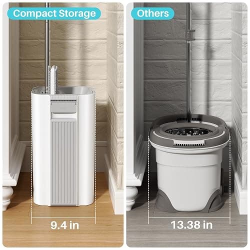 JOYMOOP 8L (2.1 Gal) Large Capacity Mop System with Extension Handle, Perfect for Household and Commercial Floor, Window, and Wall Cleaning - Includes 3 Washable Microfiber Pads for Wet and Dry Use thumbnail 9