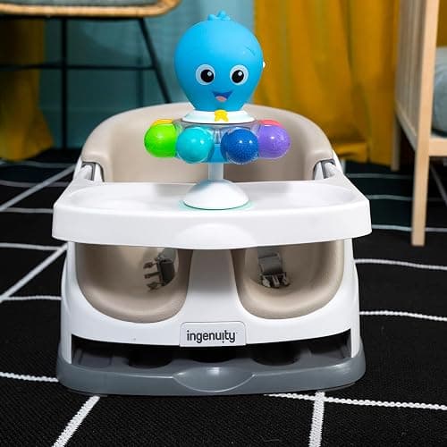 Baby Einstein Ocean Explorers Opus Spin & Sea Suction Toy for Highchair, Lights & Vibrant Colors, Ages 3 Months and up thumbnail 8