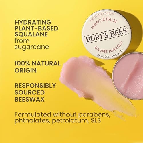 Burt’s Bees Miracle Balm, 100% Natural Origin, Naturally Sheer, 0.6 Ounces, Pack May Vary thumbnail 2