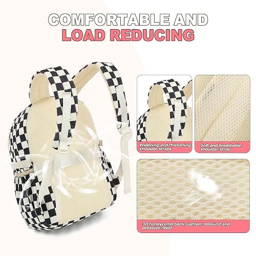 Liumaverse Corduroy Backpack Set for Teen Girls, 3PCS Kids Backpack with Lunch Box Pencil Pouch, Lightweight Travel Daypack thumbnail 6