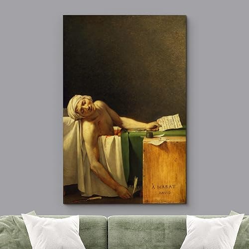 wall26 - The Death of Marat by Jacques-Louis David - Canvas Print Wall Art Famous Painting Reproduction - 16" x 24" thumbnail 2