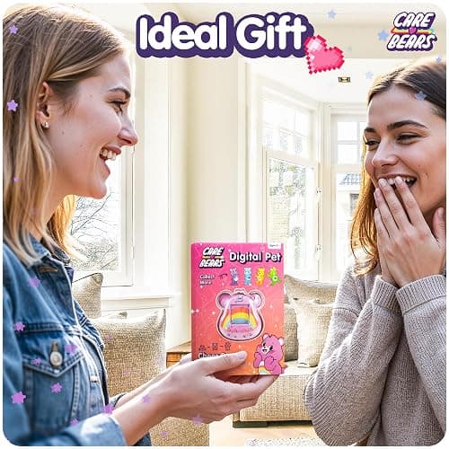 Care Bears Digital Pet - Cheer Bear Nano Pet with Care Features, 1.4” Inch Screen, Handheld Interactive Virtual Pets for Kids, Collectible Electronic Toy, Battery Included thumbnail 2