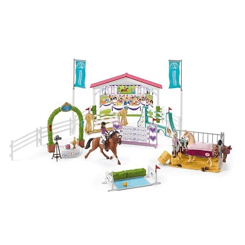 Schleich Horse Club, 86-Piece Playset, Horse Toys for Girls and Boys Ages 5-12, Friendship Horse Tournament thumbnail 6