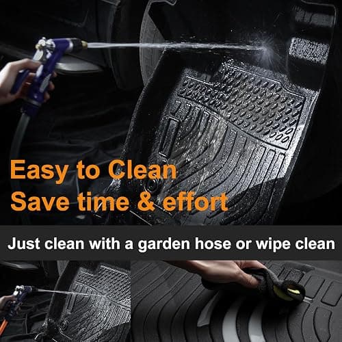 Binmotor-Floor Mats for Ford Focus 2012-2018 (S, SE, ST, SEL, Titanium), 1st & 2nd Row, TPE All Weather Car Mats Liners for Ford Focus Accessories thumbnail 7