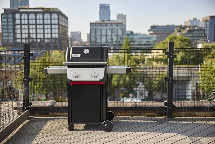 Weber Spirit E-210 Liquid Propane Gas Grill for Outdoor Cooking and BBQ, 2 Burners, Black – Porcelain-Enameled Cast-Iron Grates & Snap-Jet Ignition thumbnail 2