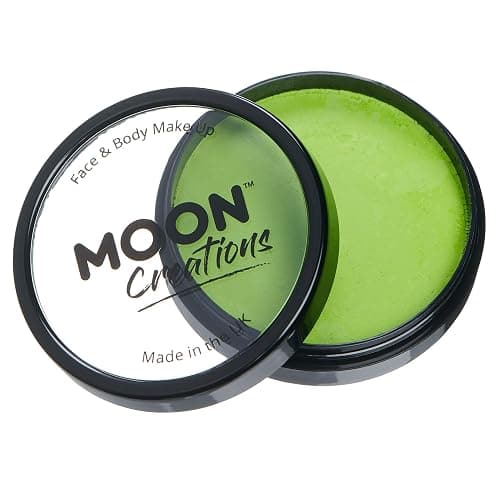 Moon Creations Pro Face & Body Makeup | Light Green | 36g | Professional Colour Paint Cake Pots for Face Painting | Face Paint For Kids, Adults, Fancy Dress, Festivals, Halloween thumbnail 3