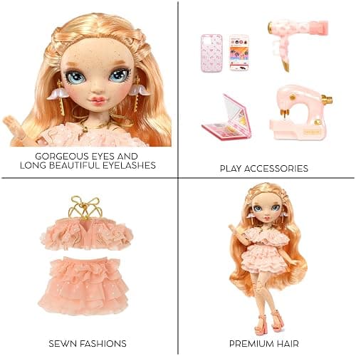 Rainbow High Victoria- Light Pink Fashion Doll and Freckles from Head to Toe. Fashionable Outfit & 10+ Colorful Play Accessories. Great Gift for Kids 4-12 Years Old and Collectors. thumbnail 6