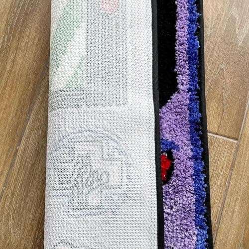 Purple Games Console Tufted Rug Funny Childhood Memories Rug Cute Flocking Carpet Floor Pad Anti Slip Doormat Aesthetic Home Pad (23.6X15.7 Inch) - 23.6X15.7 Inch thumbnail 4