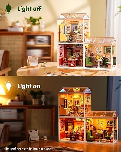 Rolife Super Creator Series, DIY Mini Hong Kong Bites Cafe Dollhouse House Kit, Bulid Scenary for Action Collectible Figures, Creative Gifts for Women Adults thumbnail 6