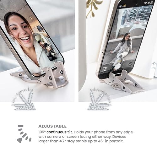 GEOMETRICAL Pocket Tripod PROv2 - Card-Size Stand, for iPhone, Oyster Grey Universal Kit thumbnail 3