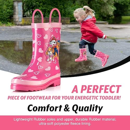 Nickelodeon Kids Girls' JoJo Siwa Character Printed Waterproof Easy-On Handles Rubber Rain Boots - Toddler/Little Kids thumbnail 4